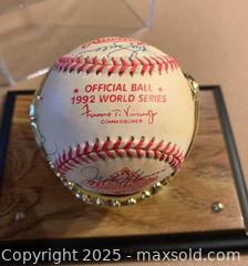 MaxSold Auction: Toronto Blue Jays 1992 Signed Autographed World Series Baseball With COA Authenticity and Display Case - Otonabee-South Monaghan (Ontario, Canada) SELLER MANAGED Downsizing Online Auction - Dougall Drive