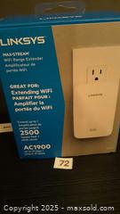 MaxSold Auction: Linksys Wi-Fi range extender - Oakville (Ontario, Canada) SELLER MANAGED Charity/Fundraising Online Auction - Wakehurst Crescent