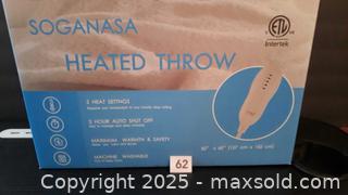 MaxSold Auction: Soganasa Heated Throw - Oakville (Ontario, Canada) SELLER MANAGED Charity/Fundraising Online Auction - Wakehurst Crescent