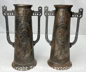 MaxSold Auction: Antique Art Nouveau Copper Vases - Campbell (California, USA) PARTNER MANAGED Estate Sale Online Auction - Dell Avenue