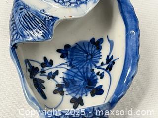 MaxSold Auction: Japanese Fish Shaped Blue &#38; White Dish or Chopstick Rest - Campbell (California, USA) PARTNER MANAGED Estate Sale Online Auction - Dell Avenue