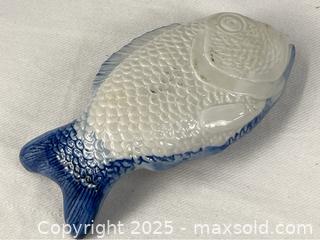 MaxSold Auction: Japanese Fish Shaped Blue &#38; White Dish or Chopstick Rest - Campbell (California, USA) PARTNER MANAGED Estate Sale Online Auction - Dell Avenue