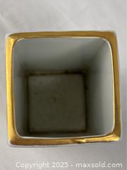 MaxSold Auction: Vintage Blue &#38; Gold Fish Scale Vase - Campbell (California, USA) PARTNER MANAGED Estate Sale Online Auction - Dell Avenue