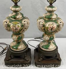 MaxSold Auction: Vintage Capodimonte Porcelain Lamps - Campbell (California, USA) PARTNER MANAGED Estate Sale Online Auction - Dell Avenue