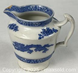 MaxSold Auction: Vintage English Cauldon Blue &#38; White Water Pitcher - Campbell (California, USA) PARTNER MANAGED Estate Sale Online Auction - Dell Avenue