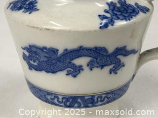 MaxSold Auction: Vintage English Cauldon Blue &#38; White Water Pitcher - Campbell (California, USA) PARTNER MANAGED Estate Sale Online Auction - Dell Avenue
