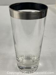 MaxSold Auction: Vintage MCM Dorothy Thorpe Style Silver Band Highball Glasses - Campbell (California, USA) PARTNER MANAGED Estate Sale Online Auction - Dell Avenue