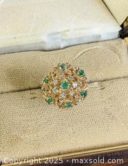 MaxSold Auction: 10kt Gold - Emerald + Diamond Ring - Hamilton (Ontario, Canada) SELLER MANAGED Estate Sale Online Auction - Gertrude Street