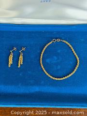MaxSold Auction: 10kt Gold Bracelet + Earrings - Hamilton (Ontario, Canada) SELLER MANAGED Estate Sale Online Auction - Gertrude Street