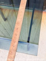 MaxSold Auction: 1960s Vintage Milo Baughman Style Metal and Glass Side Table - Hamilton (Ontario, Canada) SELLER MANAGED Estate Sale Online Auction - Gertrude Street