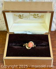 MaxSold Auction: Gold Wash Sterling Silver + Coral Ring - Hamilton (Ontario, Canada) SELLER MANAGED Estate Sale Online Auction - Gertrude Street