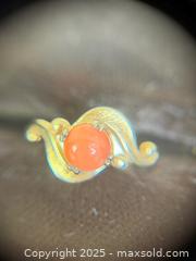 MaxSold Auction: Gold Wash Sterling Silver + Coral Ring - Hamilton (Ontario, Canada) SELLER MANAGED Estate Sale Online Auction - Gertrude Street