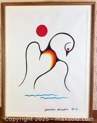 MaxSold Auction: Lawrence Beaulieu (1959-2002) &#39;Bird family&#39; - Acrylic on Paper Painting - Hamilton (Ontario, Canada) SELLER MANAGED Estate Sale Online Auction - Gertrude Street