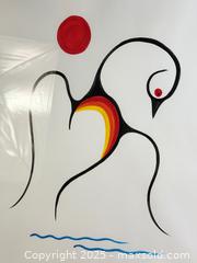 MaxSold Auction: Lawrence Beaulieu (1959-2002) &#39;Bird family&#39; - Acrylic on Paper Painting - Hamilton (Ontario, Canada) SELLER MANAGED Estate Sale Online Auction - Gertrude Street