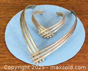 MaxSold Auction: Modernist Fashion Choker + Cuff Set - Hamilton (Ontario, Canada) SELLER MANAGED Estate Sale Online Auction - Gertrude Street