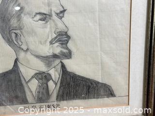 MaxSold Auction: Original Pencil Drawing of Vladimir Lenin - Hamilton (Ontario, Canada) SELLER MANAGED Estate Sale Online Auction - Gertrude Street