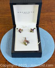 MaxSold Auction: Sterling Silver + Multi-Coloured Gem Stone Earrings + Pendant - Hamilton (Ontario, Canada) SELLER MANAGED Estate Sale Online Auction - Gertrude Street