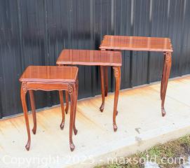 MaxSold Auction: Vintage French Louis XV Style Nesting Tables - Set of 3 - Hamilton (Ontario, Canada) SELLER MANAGED Estate Sale Online Auction - Gertrude Street