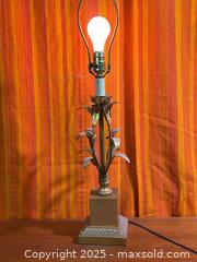 MaxSold Auction: Vintage Hollywood Regency Floral Table Lamp  - Hamilton (Ontario, Canada) SELLER MANAGED Estate Sale Online Auction - Gertrude Street