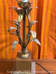 MaxSold Auction: Vintage Hollywood Regency Floral Table Lamp  - Hamilton (Ontario, Canada) SELLER MANAGED Estate Sale Online Auction - Gertrude Street