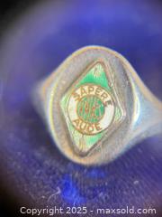 MaxSold Auction: Vintage Sterling Silver + Enamel School Ring - Hamilton (Ontario, Canada) SELLER MANAGED Estate Sale Online Auction - Gertrude Street