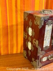 MaxSold Auction: Vtg Chinese Rosewood and Jade Jewelry Box - Hamilton (Ontario, Canada) SELLER MANAGED Estate Sale Online Auction - Gertrude Street