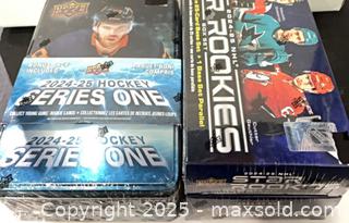 MaxSold Auction: 2024-25 Upper Deck Series One Tin &#38; 2 Star Rookies Box Sets NHL Hockey - Cobourg (Ontario, Canada) SELLER MANAGED Reseller Online Auction -  Elgin St. W