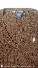 MaxSold Auction: Designer RL Sport Cableknit 100% Cotton Sweater Logo Ladies M - Vaughan (Ontario, Canada) SELLER MANAGED Downsizing Online Auction -  Brickstone Circle
