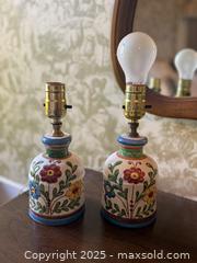 MaxSold Auction: 20th Century Italian Ceramic Hand-painted Petite Lamp, Sgraffitto Floral Design - San Francisco (California, USA) SELLER MANAGED Estate Sale Online Auction - Kenwood Way