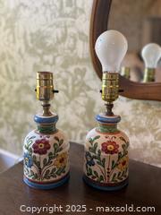 MaxSold Auction: 20th Century Italian Ceramic Hand-painted Petite Lamp, Sgraffitto Floral Design - San Francisco (California, USA) SELLER MANAGED Estate Sale Online Auction - Kenwood Way