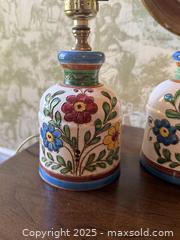 MaxSold Auction: 20th Century Italian Ceramic Hand-painted Petite Lamp, Sgraffitto Floral Design - San Francisco (California, USA) SELLER MANAGED Estate Sale Online Auction - Kenwood Way