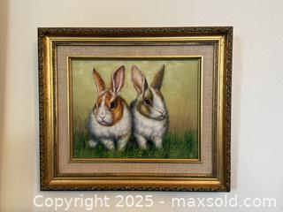 MaxSold Auction: Antique Gold Gilded Framed Bunny Wall Art Piece - San Francisco (California, USA) SELLER MANAGED Estate Sale Online Auction - Kenwood Way