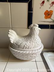 MaxSold Auction: Ceramic Chicken Bowl 2 piece - San Francisco (California, USA) SELLER MANAGED Estate Sale Online Auction - Kenwood Way