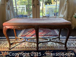 MaxSold Auction: French Country Provincial Louis XV Style 6 Legs Bench - San Francisco (California, USA) SELLER MANAGED Estate Sale Online Auction - Kenwood Way