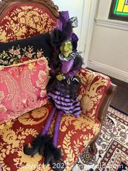 MaxSold Auction: Karen Didion Halloween Glitzy Witch Hocus Pocus 31” Shelf Sitter and Cat  - San Francisco (California, USA) SELLER MANAGED Estate Sale Online Auction - Kenwood Way