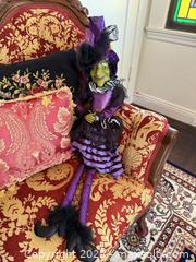 MaxSold Auction: Karen Didion Halloween Glitzy Witch Hocus Pocus 31” Shelf Sitter and Cat  - San Francisco (California, USA) SELLER MANAGED Estate Sale Online Auction - Kenwood Way