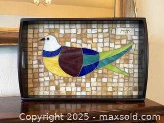 MaxSold Auction: Mosaic Fernando Llort Platter Serving Tray. Beautiful!  - San Francisco (California, USA) SELLER MANAGED Estate Sale Online Auction - Kenwood Way