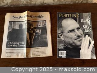 MaxSold Auction: San Francisco Chronicle OCT. 6 2011 ORIGINAL Vintage Steve Jobs and Fortune Magazine  - San Francisco (California, USA) SELLER MANAGED Estate Sale Online Auction - Kenwood Way