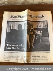 MaxSold Auction: San Francisco Chronicle OCT. 6 2011 ORIGINAL Vintage Steve Jobs and Fortune Magazine  - San Francisco (California, USA) SELLER MANAGED Estate Sale Online Auction - Kenwood Way