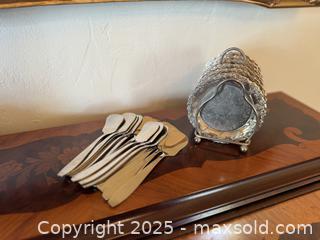 MaxSold Auction: Silver Plate Coaster Set and Silverware - San Francisco (California, USA) SELLER MANAGED Estate Sale Online Auction - Kenwood Way