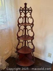 MaxSold Auction: Victorian Eastlake Carved Tall Corner Display Shelves Etagere - San Francisco (California, USA) SELLER MANAGED Estate Sale Online Auction - Kenwood Way