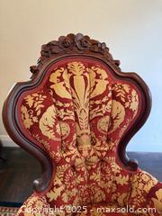 MaxSold Auction: Victorian Spoon Back Drawing Chair. Statement piece!  (2 of 2) - San Francisco (California, USA) SELLER MANAGED Estate Sale Online Auction - Kenwood Way
