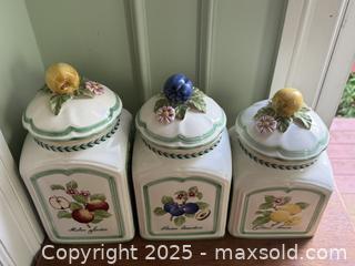 MaxSold Auction: Villeroy &#38; Boch French Garden Canisters &#34;Country Collection&#34; French Garden Charm  - San Francisco (California, USA) SELLER MANAGED Estate Sale Online Auction - Kenwood Way