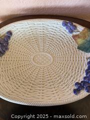MaxSold Auction: Vintage 1986 Large Fitz and Floyd Basketweave W/ Grapes & Leaves Platter - San Francisco (California, USA) SELLER MANAGED Estate Sale Online Auction - Kenwood Way