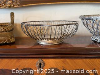 MaxSold Auction: Vintage Basket Lot, Middle one is Silver Plate.  - San Francisco (California, USA) SELLER MANAGED Estate Sale Online Auction - Kenwood Way