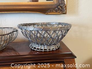 MaxSold Auction: Vintage Basket Lot, Middle one is Silver Plate.  - San Francisco (California, USA) SELLER MANAGED Estate Sale Online Auction - Kenwood Way