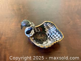 MaxSold Auction: Vintage Black Swan Bird Cloisonné Enamel Trinket Ring Holder Dish  - San Francisco (California, USA) SELLER MANAGED Estate Sale Online Auction - Kenwood Way