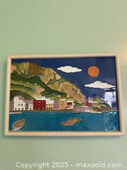 MaxSold Auction: Vintage Creazioni Luciano Italy Art Tile Hanging Wall Plaque Wall Art Coastal Seal Boats  - San Francisco (California, USA) SELLER MANAGED Estate Sale Online Auction - Kenwood Way