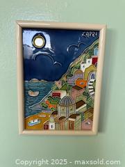 MaxSold Auction: Vintage Creazioni Luciano Italy Art Tile Hanging Wall Plaque Wall Art Coastal Seal Boats Houses  - San Francisco (California, USA) SELLER MANAGED Estate Sale Online Auction - Kenwood Way