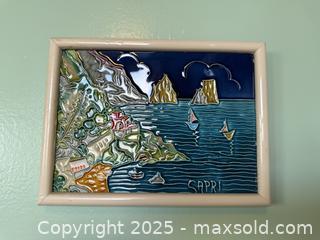 MaxSold Auction: Vintage Creazioni Luciano Italy Art Tile Hanging Wall Plaque Wall Art Coastal Seal Boats Houses Beautiful! - San Francisco (California, USA) SELLER MANAGED Estate Sale Online Auction - Kenwood Way